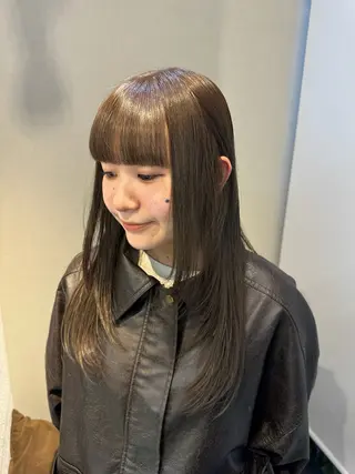 セミロング カラー Ops hair 大橋駅前店所属・カラーモデル♡縮毛矯 正モデル募集/コハルのヘアスタイル