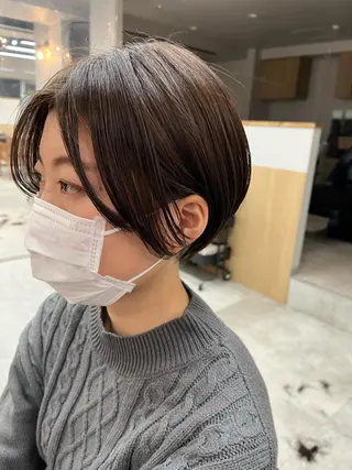 ショート カラー パーマ ヘアアレンジ Riposo.所属・✨艶髪✨ 奈須晴香のヘアスタイル