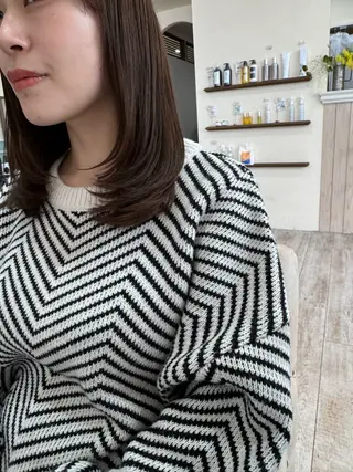 セミロング カラー ヘアアレンジ 新越谷noble店長 松本拓也▶◀*.のヘアスタイル