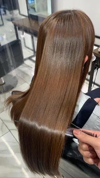 ロング ✨縮毛矯正/韓国 レイヤー/源✨のヘアスタイル