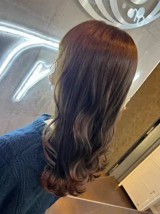 ロング カラー ヘアアレンジ ミルクティーハイトー ン💖Mikaのヘアスタイル