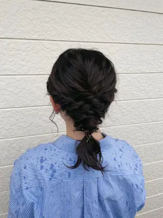 セミロング カラー ヘアアレンジ 小原 慧美のヘアスタイル