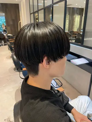 メンズ オリーブカラー🫒/ 透明感カラー/みゆのヘアスタイル