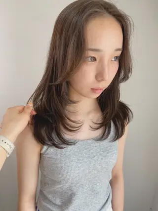 セミロング カラー ヘアアレンジ 🌼memoto 東三国店🌼のマツエク・マツパデザイン