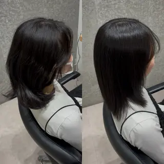 セミロング 髪質改善ヘアケア 艶髪特化/上田のヘアスタイル