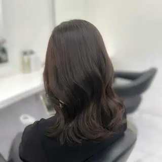セミロング カラー パーマ ヘアアレンジ メンズ キッズ ブリーチなしカラー/ ブラウン/レイヤーのヘアスタイル