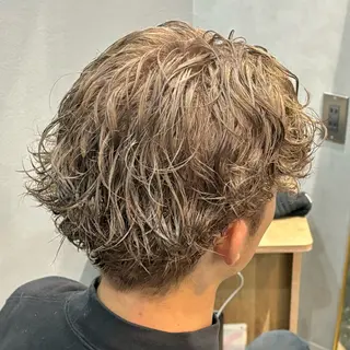 ショート カラー パーマ メンズ 似合わせカット🌼 やまかわ まなみ🌼のヘアスタイル