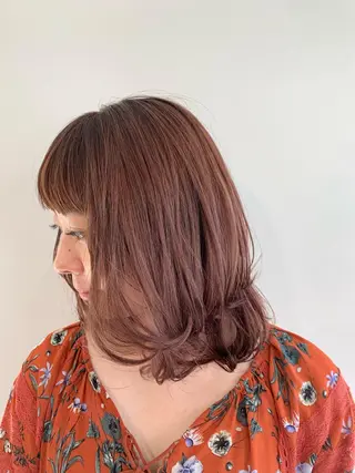 セミロング カラー パーマ ヘアアレンジ 加藤 綾華のヘアスタイル