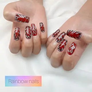 ネイル Rainbow nailsくろちゃんのネイルデザイン
