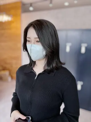 ミディアム hers所属・【縮毛矯正支持絶大】 RYOJIのヘアスタイル