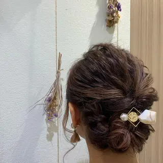 セミロング ヘアアレンジ Dears 香芝店所属・関 優希のヘアスタイル