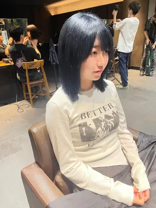 ミディアム ブリーチ＆縮毛矯正 🧸tomoki🧸のヘアスタイル