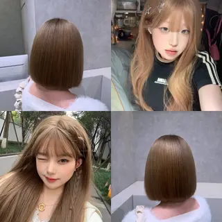 ミディアム カラー 韓国ヘア🇰🇷透明 感カラー/yui💞のヘアスタイル