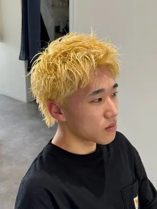 ショート カラー メンズ メンズ特化美容師 若林陸のヘアスタイル