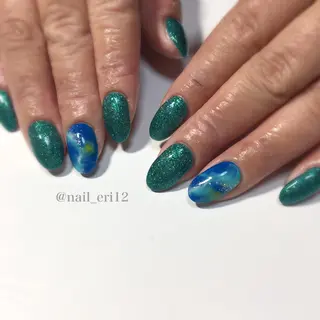 ミディアム ネイル nail salon &e eriのネイルデザイン