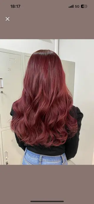ロング カラー ブリーチなしカラー ダブルカラーエクステのヘアスタイル