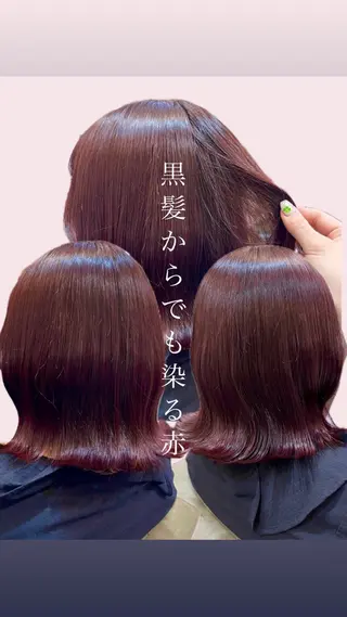 ミディアム 西 沙菜/トレンド カラー/透明感カラーのヘアスタイル