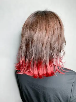 セミロング カラー パーマ ヘアアレンジ メンズ キッズ ネイル マツエク・マツパ 新宿駅近♡友達とOK 🦋W -ワット -のヘアスタイル