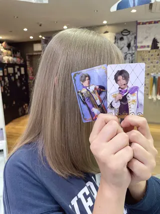 セミロング カラー 💖推しカラー💖 オタク美容師✂ゆづきのヘアスタイル