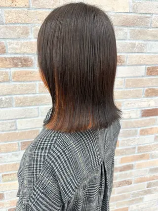 ミディアム カラー 齋藤 らいのヘアスタイル