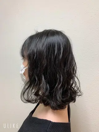 セミロング カラー パーマ エンドウ　ミノリ🤎 /半個室/レイヤーのヘアスタイル