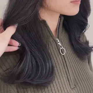 ロング カラー 💖大人韓国ヘア💖 韓国艶カラー【銀座】のヘアスタイル