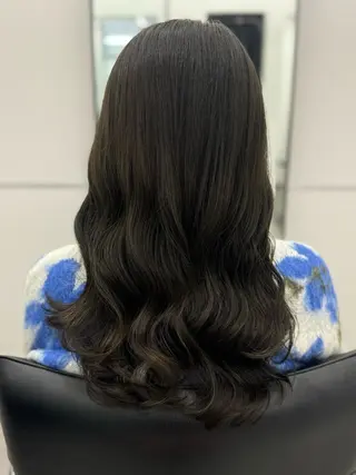 ロング パーマ GO TODAY シェアサロン 銀座Arc店所属・デジタルパーマ🫧 韓国風ヘア🫧サクラのヘアスタイル