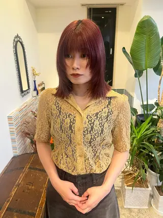 ミディアム カラー 🩷ハイトーン透明感 レイヤー🩷ユリカのヘアスタイル