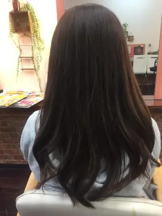 セミロング カラー 桧山 真のヘアスタイル