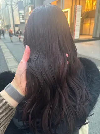 ロング ブリーチなしWカラー ヘアセット菜希のヘアスタイル