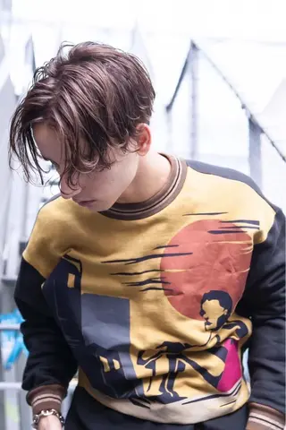 ショート カラー パーマ メンズ fifth JINGUMAE所属・波巻きスパイラルパー マ/シャドウパーマ駿のヘアスタイル