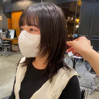ミディアム ニュアンスデザイン/ SHOUTOのヘアスタイル