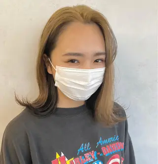 ミディアム ちばた/レイヤー 似合わせ/大阪中津のヘアスタイル