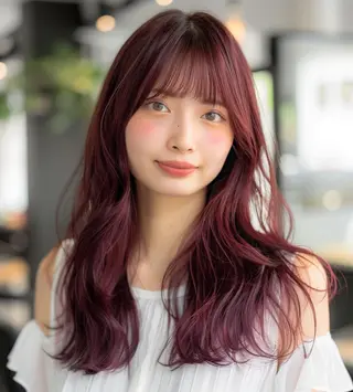 セミロング 髪質改善 Noe心斎橋店のヘアスタイル