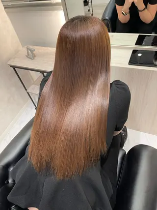 ロング カラー &chaLme   心斎橋所属・emi/髪質改善/ 韓国風/艶カラーのヘアスタイル