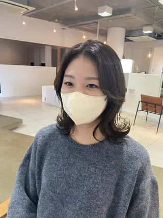 ミディアム I nagiのヘアスタイル