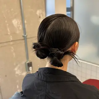 ミディアム カラー ヘアアレンジ 縮毛矯正+モテカラー 🎀✨MIHOのヘアスタイル