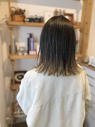 ミディアム カラー ノグチ ユウキ/ボブのヘアスタイル