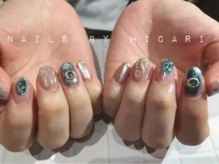 ショート カラー キッズ ネイル マツエク・マツパ illum hicariのネイルデザイン