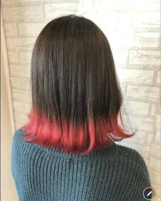 ミディアム カラー JIL BLAN 京都所属・RU RIのヘアスタイル