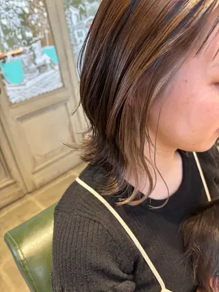 カラー monami 鈴木 茉由奈のヘアスタイル