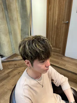 ショート カラー メンズ Cecil hair JR尼崎店所属・JR尼崎店 村田 優真のヘアスタイル