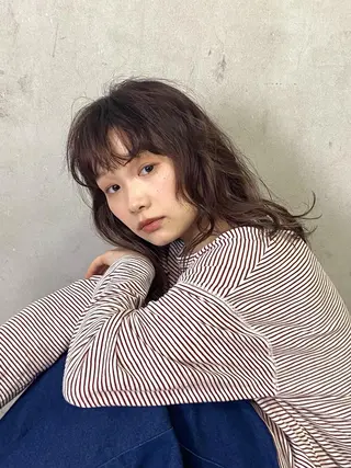 セミロング パーマ 髪質改善/ヘアケア coiiはしもとはなのヘアスタイル