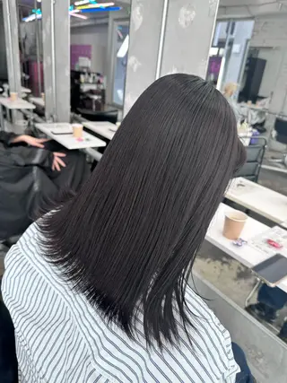 セミロング カラー ヘアアレンジ 🥀モテ暖色× エクステ🥀あかりのヘアスタイル