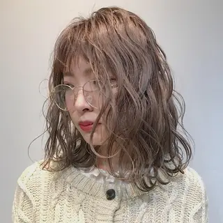 ミディアム カラー lani 天神大名/ブリーチのヘアスタイル