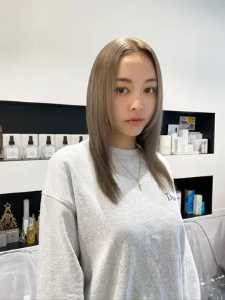 セミロング カラー emu所属・けいこ🍊ニュアンス ネイル/個性派ネイルのネイルデザイン