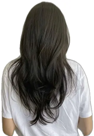 ロング カット/ワンカラー/ sena⭐️のヘアスタイル