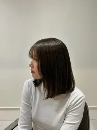 ミディアム カラー ♡透明感/艶カラー /haruka♡のヘアスタイル