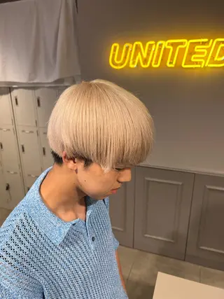 ショート カラー パーマ メンズ 韓国レイヤーカット /REIのヘアスタイル