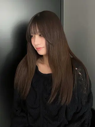 セミロング 暖色カラー/レイヤー ☻ miyuuのヘアスタイル